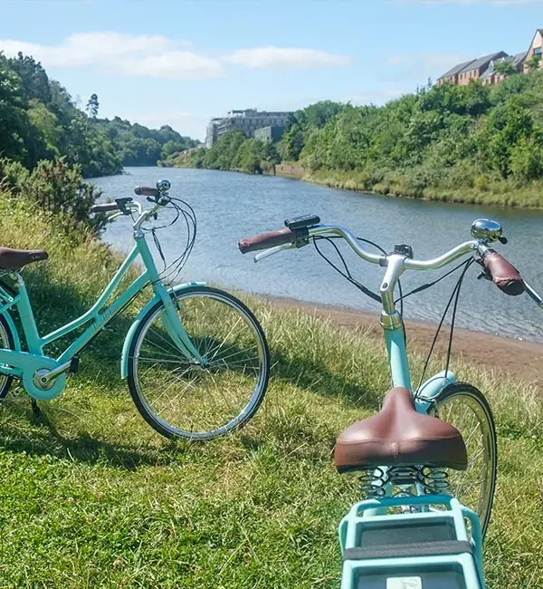 Cruiser / Hybrid style bikes by the river